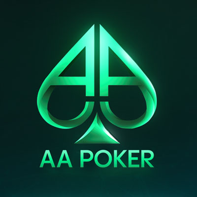 AAPOKER logo, cute cartoon fish with poker chip